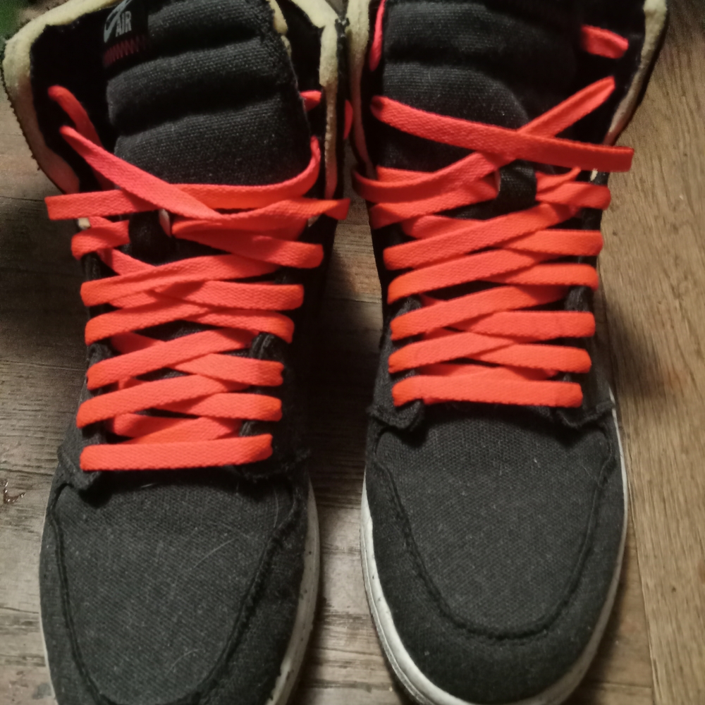 Jordan Black and Red High-Top Sneakers